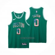 Maillot Boston Celtics Jayson Tatum NO 0 75th Bandera Edition Vert