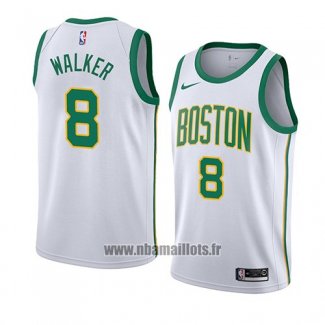 Maillot Boston Celtics Kemba Walker No 8 Ville 2019-20 Blanc