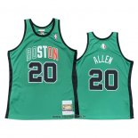 Maillot Boston Celtics Ray Allen No 20 Hardwood Classics Throwback 2007-08 Vert