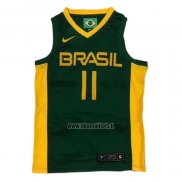 Maillot Bresil Anderson Varejao NO 11 2019 FIBA Baketball World Cup Vert