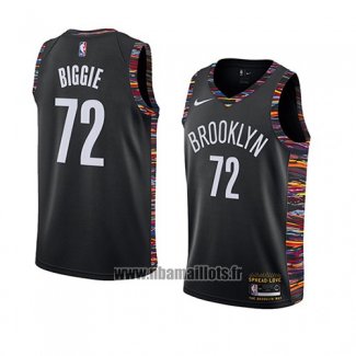 Maillot Brooklyn Nets Biggie No 72 Ville 2018-19 Noir