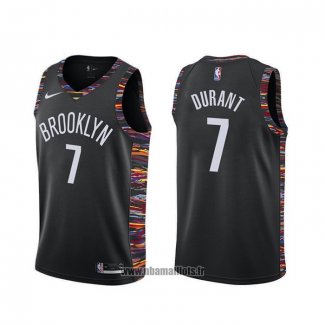 Maillot Brooklyn Nets Kevin Durant NO 7 Ville Noir