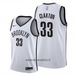 Maillot Brooklyn Nets Nicolas Claxton No 33 Association 2019-20 Blanc