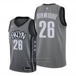 Maillot Brooklyn Nets Spencer Dinwiddie No 26 Statement Edition Gris