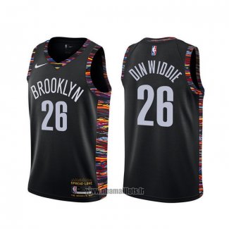 Maillot Brooklyn Nets Spencer Dinwiddie NO 26 Ville Noir