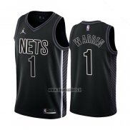 Maillot Brooklyn Nets T.j. Warren NO 1 Statement 2022-23 Noir