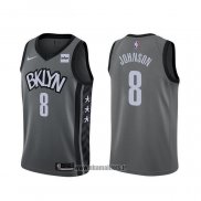 Maillot Brooklyn Nets Tyler Johnson NO 8 Statement 2020 Gris