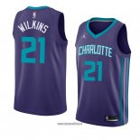 Maillot Charlotte Hornets Isaiah Wilkins No 21 Statement 2018 Violet