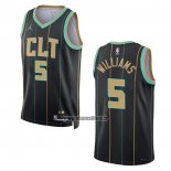 Maillot Charlotte Hornets Mark Williams NO 5 Ville 2022-23 Noir