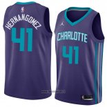 Maillot Charlotte Hornets Willy Hernangomez No 41 Statement 2018 Violet