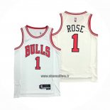 Maillot Chicago Bulls Derrick Rose NO 1 Association 2021 Blanc