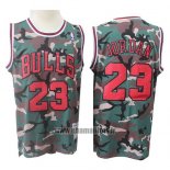 Maillot Chicago Bulls Michael Jordan No 23 Camuflaje Vert