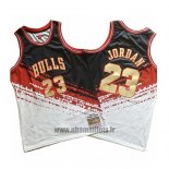 Maillot Chicago Bulls Michael Jordan No 23 Mitchell & Ness Noir Rouge