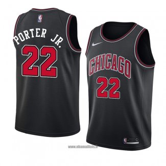 Maillot Chicago Bulls Otto Porter Jr. No 22 Statement 2018 Noir