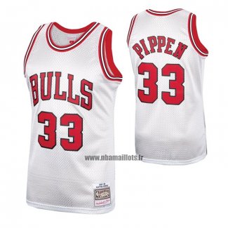 Maillot Chicago Bulls Scottie Pippen NO 33 Mitchell & Ness 1997-98 Blanc