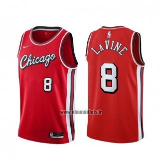 Maillot Chicago Bulls Zach Lavine NO 8 Ville 2021-22 Rouge