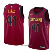 Maillot Cleveland Cavaliers Ante Zizic No 41 Icon 2018 Rouge
