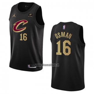 Maillot Cleveland Cavaliers Cedi Osman NO 16 Statement 2022-23 Noir