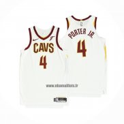 Maillot Cleveland Cavaliers Kevin Porter JR. NO 4 Association Authentique Blanc