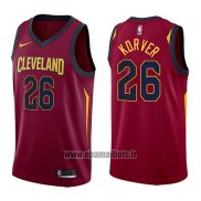 Maillot Cleveland Cavaliers Kyle Korver No 26 Icon 2017-18 Rouge