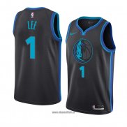 Maillot Dallas Mavericks Courtney Lee No 1 Ville 2018-19 Bleu