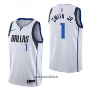 Maillot Dallas Mavericks Dennis Smith Jr. NO 1 Association Blanc