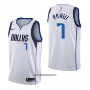 Maillot Dallas Mavericks Dwight Powell NO 7 Association Blanc