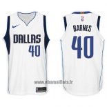 Maillot Dallas Mavericks Harrison Barnes No 40 2017-18 Blanc