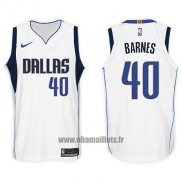 Maillot Dallas Mavericks Harrison Barnes No 40 2017-18 Blanc
