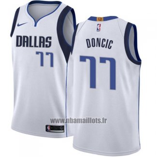 Maillot Dallas Mavericks Luka Doncic No 77 Association 2018 Bleu