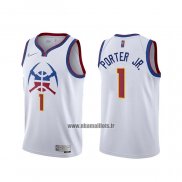 Maillot Denver Nuggets Michael Porter Jr. No 1 Earned 2020-21 Blanc