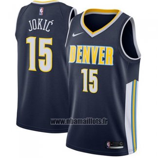 Maillot Denver Nuggets Nikola Jokic No 15 2017-18 Bleu