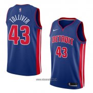 Maillot Detroit Pistons Anthony Tolliver No 43 Icon 2018 Bleu