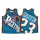 Maillot Detroit Pistons Blake Griffin NO 23 Mitchell & Ness Big Face Bleu