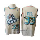 Maillot Detroit Pistons Grant Hill No 33 Retro Crema