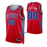 Maillot Detroit Pistons Personnalise Ville 2021-22 Rouge