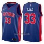 Maillot Detroit Pistons Willie Reed No 33 Icon 2017-18 Bleu