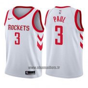 Maillot Enfant Houston Rockets Chris Paul No 3 Association 2017-18 Blanc