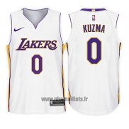 Maillot Enfant Los Angeles Lakers Kyle Kuzma No 0 Association 2017-18 Blanc