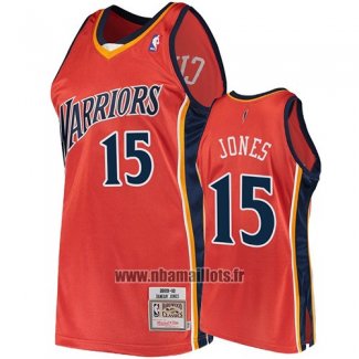 Maillot Golden State Warriors Damian Jones No 15 2009-10 Hardwood Classics Orange