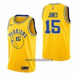 Maillot Golden State Warriors Damian Jones No 15 Hardwood Classic 2018-19 Jaune