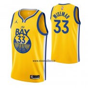 Maillot Golden State Warriors James Wiseman No 33 Statement 2020 Jaune