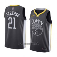 Maillot Golden State Warriors Jonas Jerebko No 21 Statement 2018-19 Noir