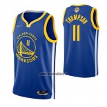 Maillot Golden State Warriors Klay Thompson NO 11 Icon 2022 NBA Finals Bleu