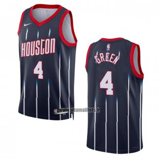 Maillot Houston Rockets Jalen Green NO 4 Ville 2022-23 Noir