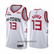 Maillot Houston Rockets James Harden No 13 Ville 2019-20 Blanc