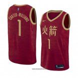 Maillot Houston Rockets Michael Carter-williams No 1 Ville 2018-19 Rouge