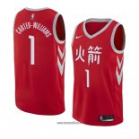 Maillot Houston Rockets Michael Carter-williams No 1 Ville 2018 Rouge