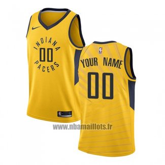 Maillot Indiana Pacers Personnalise Statement 2017-18 Jaune