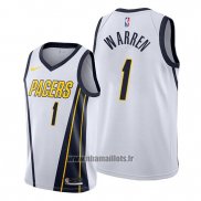 Maillot Indiana Pacers T.j. Warren No 1 Earned Blanc